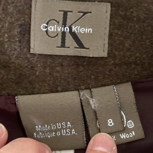 Calvin Klein Womens VTG Wool Trousers Size 8 Black Old Money Quiet Luxury Preppy - Picture 7 of 12